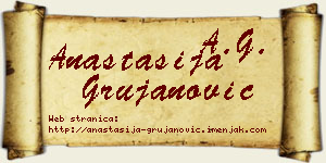 Anastasija Grujanović vizit kartica